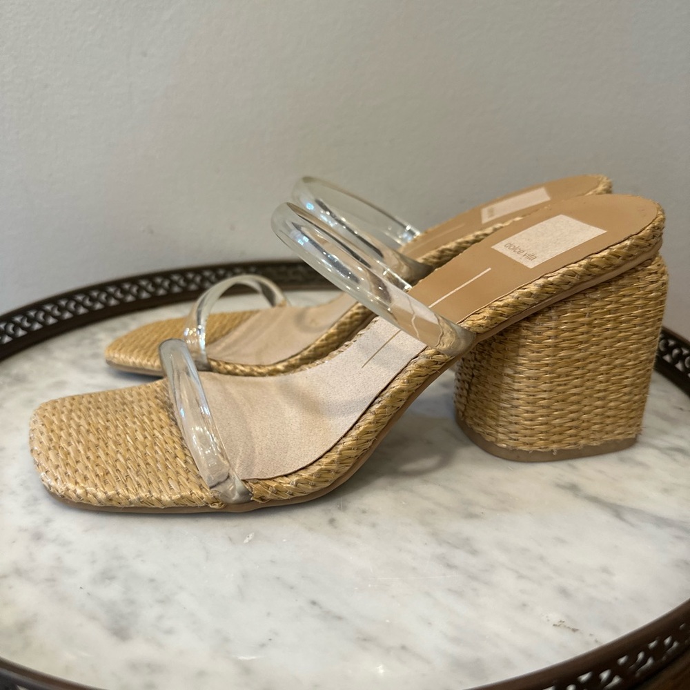 Dolce Vita rattan block heels - Picture 3 of 6